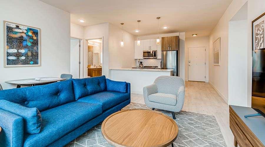 Sentral Michigan Avenue Aparthotel Chicago Room photo Interior of a typical apartment