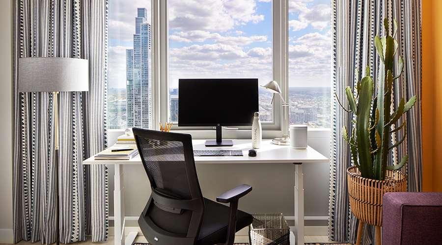 Sentral Michigan Avenue Aparthotel Chicago Room photo A home office