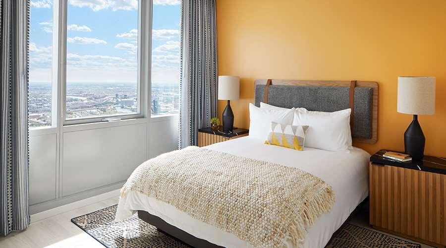 Sentral Michigan Avenue Aparthotel Chicago Room photo A bedroom at the hotel
