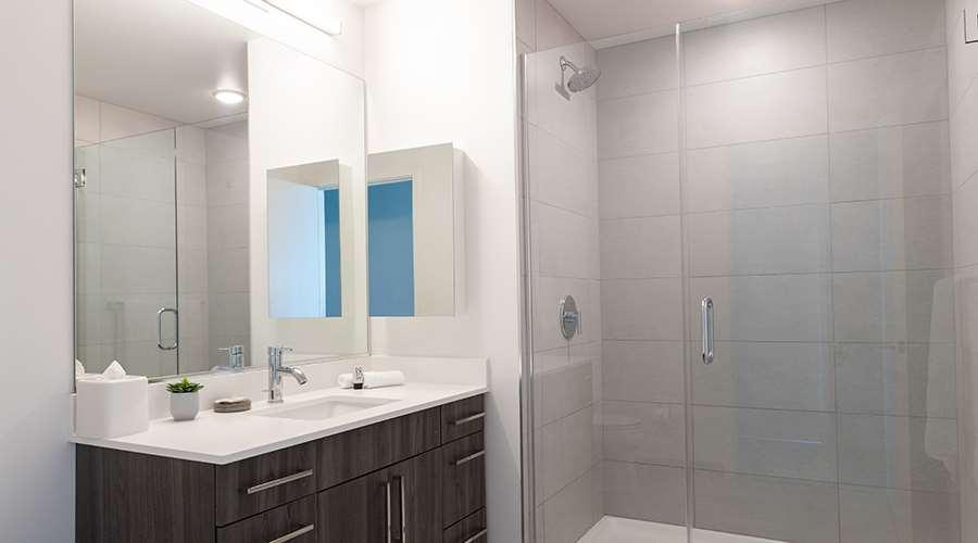 Sentral Michigan Avenue Aparthotel Chicago Exterior photo A shower with a sliding door
